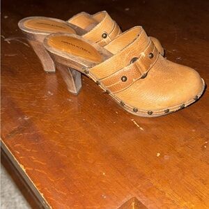 Banana Republic Brown Leather Mules